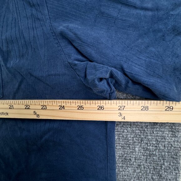 Tommy Bahama Men Silk Button Up Shirt Short Sleeve Hawaiian Blue XLX Wide Floral - Picture 5 of 14